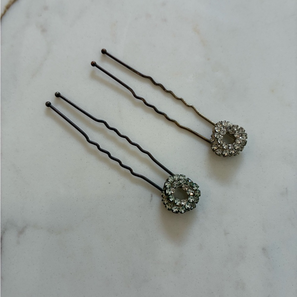 Elegant Rhinestone French Hair Pins. I think they are vintage. Not 100% sure